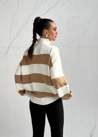 Коричневий жіночий светр в'язка No Brand