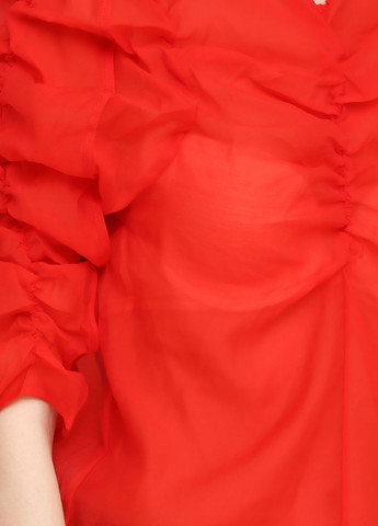 Червона напів прозора блуза H&M
