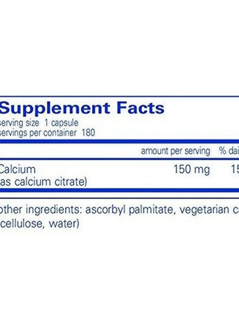 Calcium (citrate) 180 Caps Pure Encapsulations (258499367)