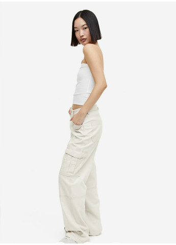 Жіночі штани карго Н&М (56121) 34 Світло-бежеві H&M (261762921)