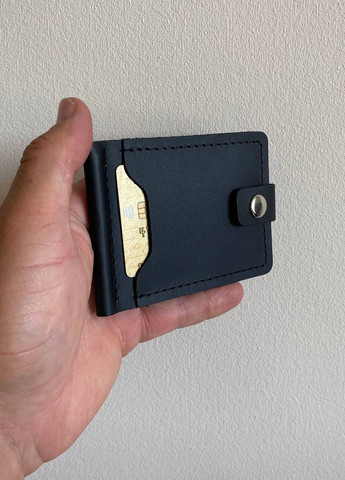 Чорний затискач для грошей утримувач для купюр карт Classic black No Brand (260026941)