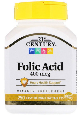 Folic Acid 400 mcg 250 Tabs 21st Century (256724569)