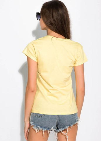 Жовта літня футболка з принтом (жовтий) Time of Style