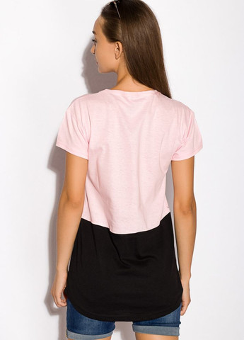 Розовая летняя футболка женская с кармашками 317f076 (розовый) Time of Style