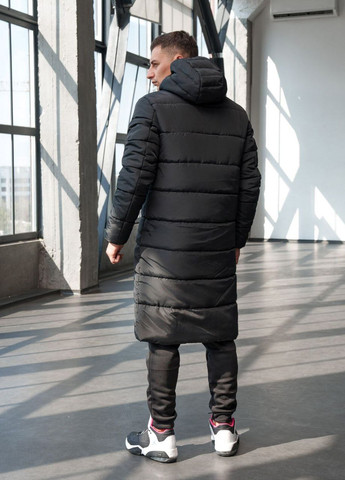 Черная зимняя зимняя куртка No Brand