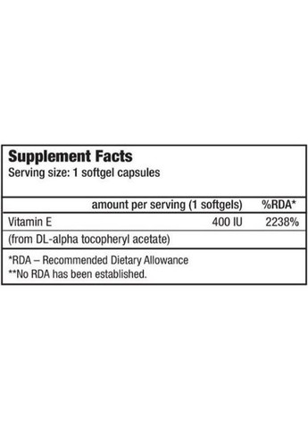 Vitamin E 400 100 Caps Biotechusa (261764660)