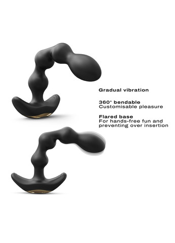 Анальний вібратор-намисто FLEXI BALLS, гнучкий стовбур, пульт ДК Dorcel (258470808)