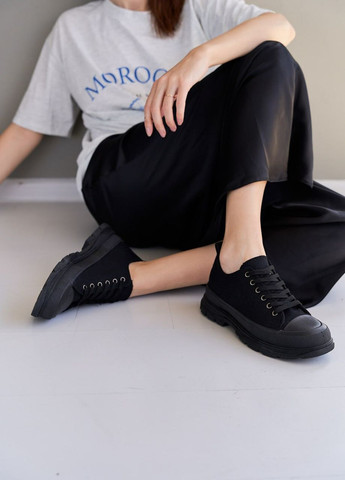 Чорні кросівки жіночі No Brand All Black Textile