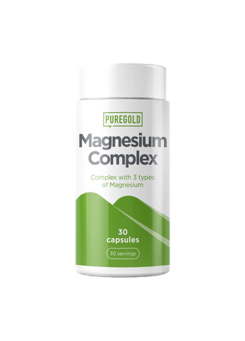 Комплекс з 3 видів Магнію Magnesium Complex - 30 капсул Pure Gold Protein (269462299)