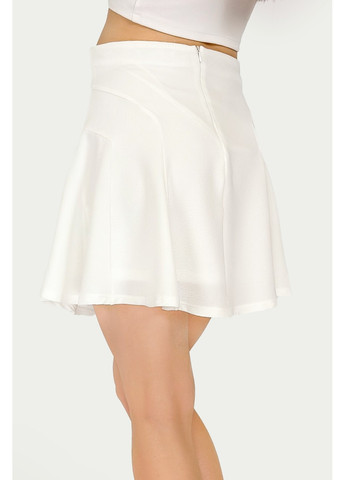 Белая повседневный однотонная юбка Pull & Bear с баской