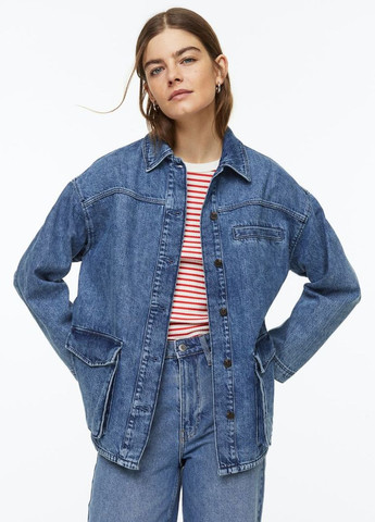 Синяя летняя джинсовая куртка H&M