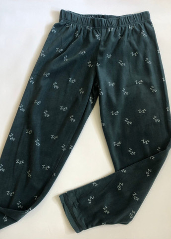 Комбинированная зимняя флисовая теплая женская пижама свитшот + брюки Primark