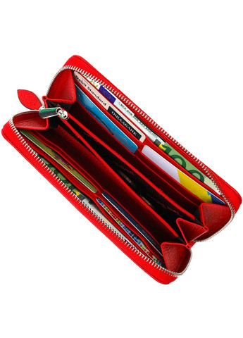 Яскраве жіноче портмоне на блискавці з натуральної шкіри 21972 Червоний Tony Bellucci (262158062)