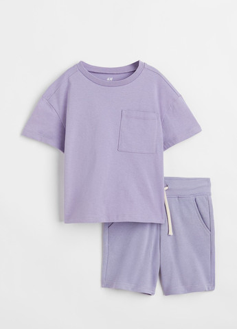 Фиолетовый летний комплект для мальчика двойка 8767 128 см фиолетовый 65414 H&M