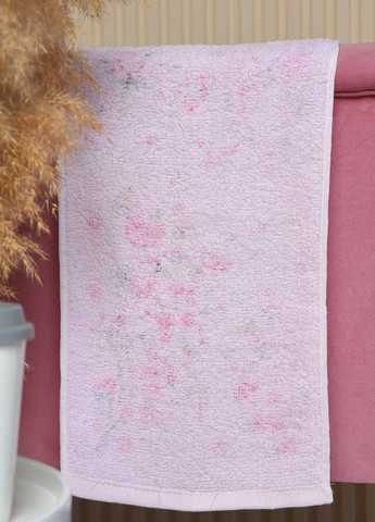 Let's Shop полотенце кухонное махровое светло- розового цвета цветочный светло-розовый производство - Турция