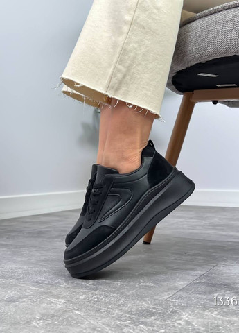 Черные демисезонные удобные кроссовки No Brand