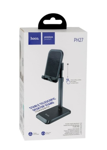 Настольный держатель для телефона и планшета (4.7-10 дюймов, качественный) - Черный Hoco ph27 (259793962)