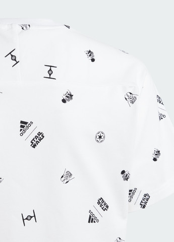 Белая демисезонная футболка x star wars z.n.e. adidas
