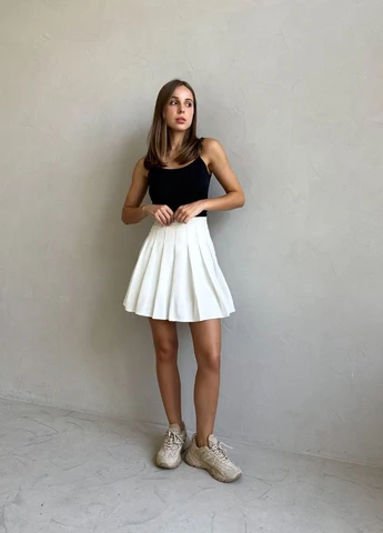 Белая женская юбка костюмка No Brand