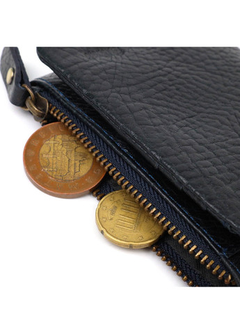 Маленький та місткий гаманець з натуральної шкіри 22021 Синій Tony Bellucci (262158024)