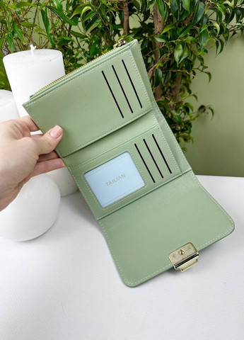 Гаманець жіночий середнього розміру на кнопці з екошкіри Tailian (268221982)