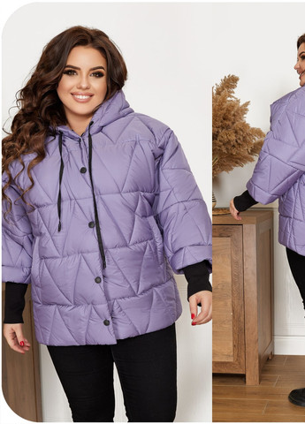 Фіолетова жіноча куртка колір фіолетовий р.52/54 435480 New Trend