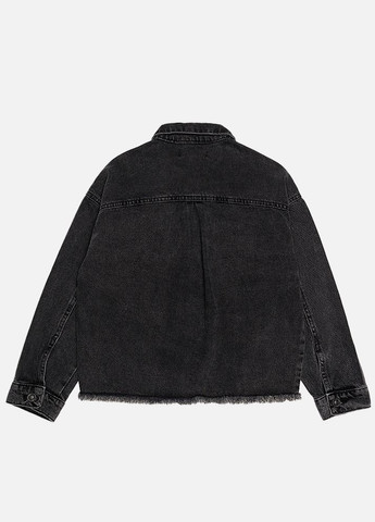 Сіра демісезонна джинсова куртка для дівчинки колір сірий цб-00224967 Altun