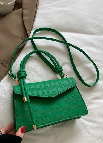 Женская классическая сумка кросс-боди на ремешке через плечо зеленая No Brand (274074221)