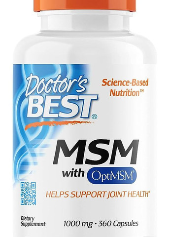 Метилсульфонілметан MSM with OptiMSM 1,000 mg 360 Capsules Doctor's Best (265530106)