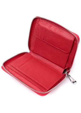 Симпатичний жіночий гаманець із натуральної шкіри 22448 Червоний st leather (277980503)