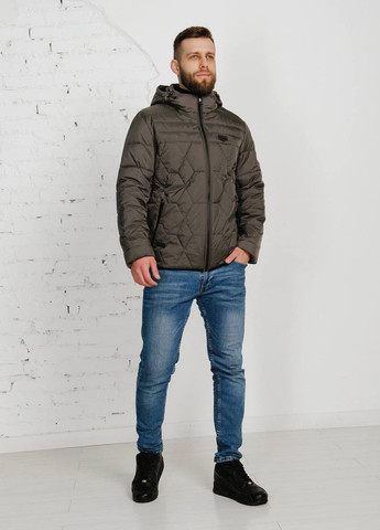 Оливкова (хакі) демісезонна чоловіча демісезонна куртка великого розміру SK