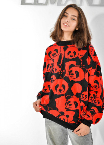Красный светри светр панда (1103311)18669-683 Lemanta