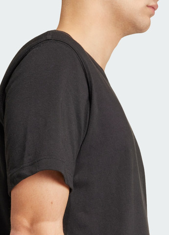 Чорна футболка trefoil essentials adidas