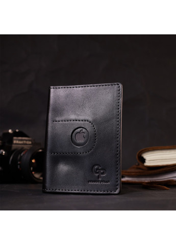 Сучасна шкіряна обкладинка на паспорт з утримувачем для Apple AirTag 11622 Чорний Grande Pelle (267948785)