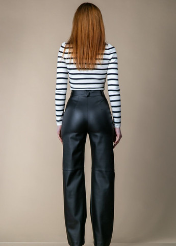 Черные классические, повседневный, кэжуал демисезонные прямые брюки CHICLY