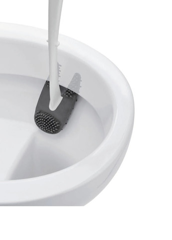 Туалетный силиконовый ершик белый-серый Livarno home комбинированная