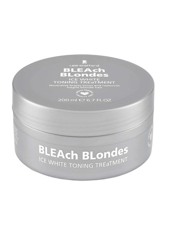 Маска для волос с синим пигментом Bleach Blondes Ice White Toning Treatment Mask 200 мл Lee Stafford (269237726)