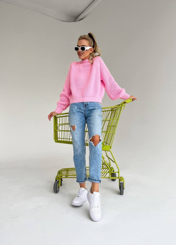 Женский шерстяной свитер розового цвета р.42/46 405996 New Trend (258967636)