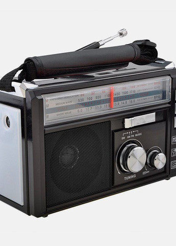 Акумуляторний ліхтар-радіо AS001 з програвачем MP3 та сонячною батареєю No Brand (269342106)