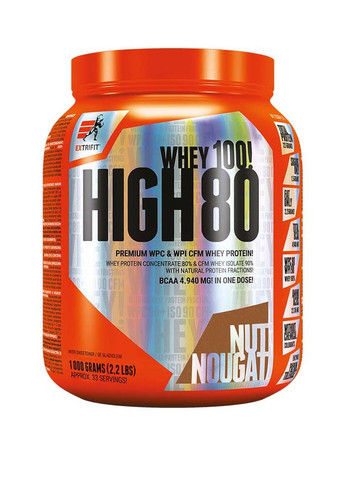 Протеїн High Whey 80 1000 g (Nut Nougat) Extrifit (263684428)