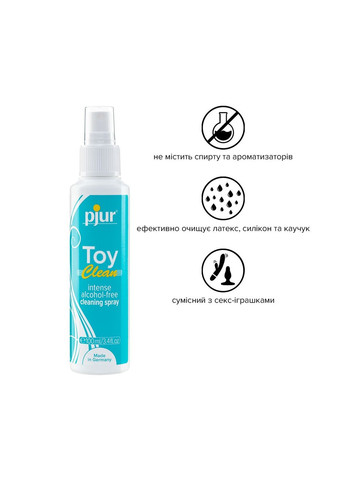 Антибактеріальний спрей для секс-іграшок Toy Clean 100 мл без спирту, делікатний Pjur (277235649)