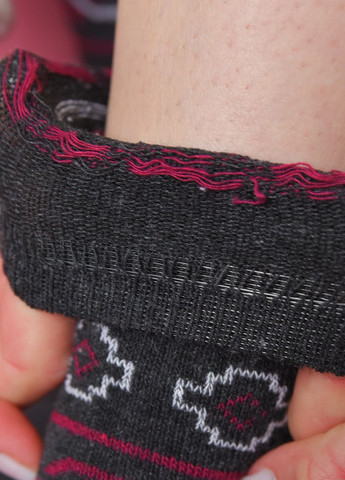 Шкарпетки жіночі з малюнком темно-сірого кольору розмір 36-40 Let's Shop (273901319)