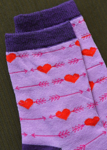 Шкарпетки для дівчинки фіолетового кольору з малюнком Let's Shop (269387535)
