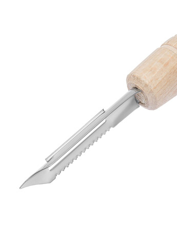Овощечистка-рыбочистка 2 в 1 с деревянной ручкой "Экономка" 17.5 см Kitchette (260567610)