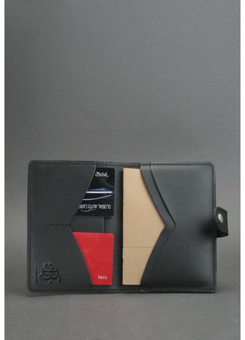 Обложка на паспорт из кожи 3.0 черная BN-OP-3-G BlankNote (263519203)