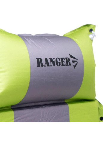 Надувной самонадувающийся коврик для походов туризма кемпинга отдыха на природе 3х195х60 см (475444-Prob) Серый с зеленым Unbranded (267498547)