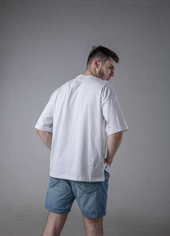 Белая стильна оверсайз футболка з лого puma Vakko