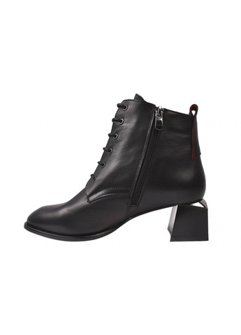 Черные ботинки женские из натуральной кожы,на низком каблуке,черные,турция Magnolya 121-20DH