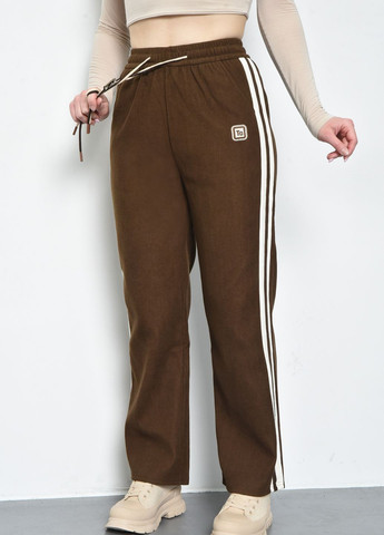 Спортивые штаны женские коричневого цвета Let's Shop (275396084)
