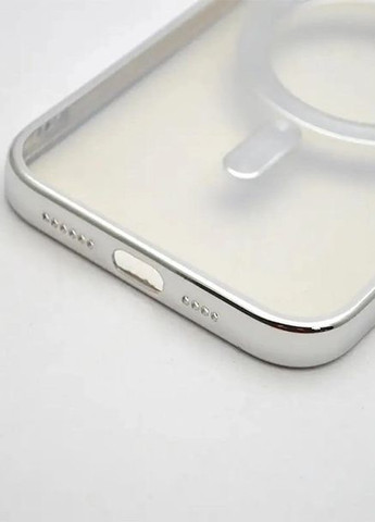 Хромовий чохол TPU Chrome with Magnetic із захистом камери для Apple iPhone 15 Plus (6.7") з MagSafe Silver No Brand (278643212)
